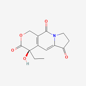 molecular formula C13H13NO5 B1315706 (R)-4-Ethyl-4-hydroxy-7,8-dihydro-1H-pyrano[3,4-f]indolizine-3,6,10(4H)-trione CAS No. 110351-91-2