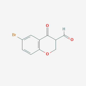 molecular formula C10H7BrO3 B1315709 6-Bromo-4-oxo-3,4-dihydro-2H-1-benzopyran-3-carbaldehyde 
