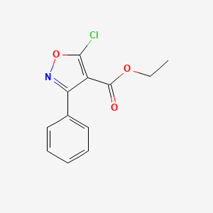 molecular formula C12H10ClNO3 B13157096 Ethyl 5-chloro-3-phenylisoxazole-4-carboxylate 