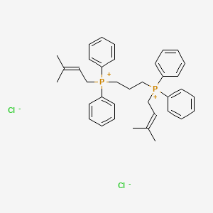 molecular formula C37H44Cl2P2 B13157139 Propane-1,3-diylbis((3-methylbut-2-en-1-yl)diphenylphosphonium) chloride 