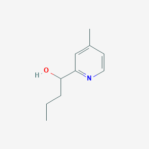 molecular formula C10H15NO B13157154 1-(4-Methylpyridin-2-yl)butan-1-ol 