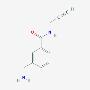 molecular formula C11H12N2O B13157159 3-(aminomethyl)-N-prop-2-ynylbenzamide 