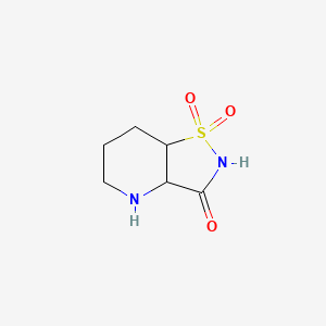molecular formula C6H10N2O3S B13157163 Octahydro-1lambda6-[1,2]thiazolo[4,5-b]pyridine-1,1,3-trione 