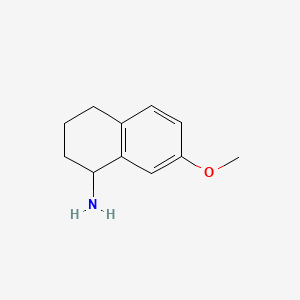 molecular formula C11H15NO B1315720 7-Methoxy-1,2,3,4-tetrahydronaphthalen-1-amine CAS No. 50399-51-4
