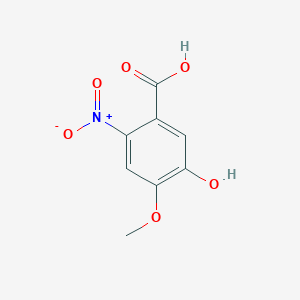 molecular formula C8H7NO6 B1315721 5-Hydroxy-4-methoxy-2-nitrobenzoic acid CAS No. 31839-20-0
