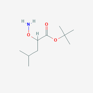 molecular formula C10H21NO3 B13157245 tert-Butyl 2-(aminooxy)-4-methylpentanoate 