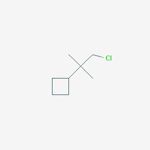 molecular formula C8H15Cl B13157246 (1-Chloro-2-methylpropan-2-yl)cyclobutane 