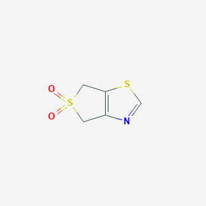 molecular formula C5H5NO2S2 B131573 4,6-Dihydro-thieno[3,4-d]thiazole 5,5-dioxide CAS No. 143654-19-7