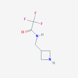 molecular formula C6H9F3N2O B13157346 N-[(Azetidin-3-yl)methyl]-2,2,2-trifluoroacetamide 