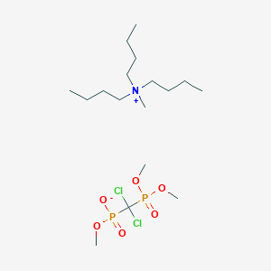 molecular formula C17H39Cl2NO6P2 B13157433 N,N-Dibutyl-N-methylbutan-1-aminiummethyl(dichloro(dimethoxyphosphoryl)methyl)phosphonate 
