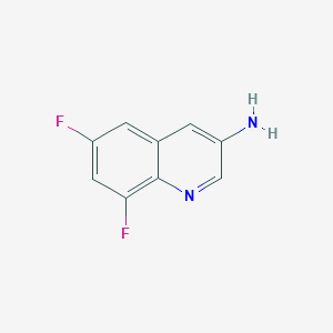 molecular formula C9H6F2N2 B13157470 6,8-Difluoroquinolin-3-amine 