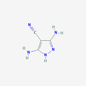 molecular formula C4H5N5 B1315754 3,5-diamino-1H-pyrazole-4-carbonitrile CAS No. 6844-58-2