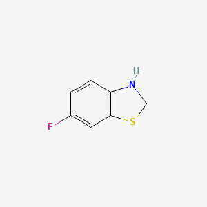 molecular formula C7H6FNS B13157565 6-Fluoro-2,3-dihydro-1,3-benzothiazole 