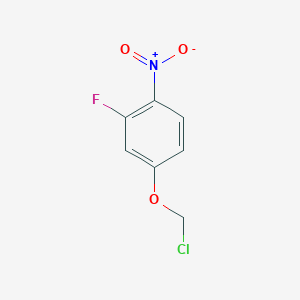 molecular formula C7H5ClFNO3 B13157593 4-(Chloromethoxy)-2-fluoro-1-nitrobenzene 