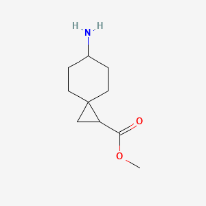 molecular formula C10H17NO2 B13157599 Methyl 6-aminospiro[2.5]octane-1-carboxylate 