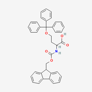 molecular formula C38H33NO5 B1315768 Fmoc-DL-2-amino-4-trityloxybutanoic acid 