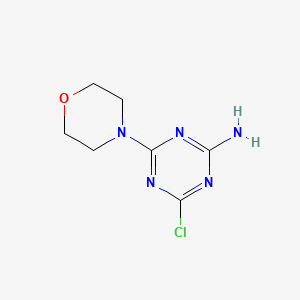 molecular formula C7H10ClN5O B1315771 4-Chloro-6-(4-morpholinyl)-1,3,5-triazin-2-ylamine CAS No. 114209-49-3