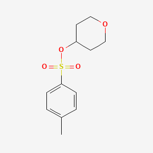 molecular formula C12H16O4S B1315774 Tetrahydro-2H-pyran-4-yl 4-methylbenzenesulfonate CAS No. 97986-34-0