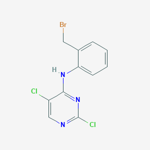 molecular formula C11H8BrCl2N3 B13157835 N-(2-(Bromomethyl)phenyl)-2,5-dichloropyrimidin-4-amine 