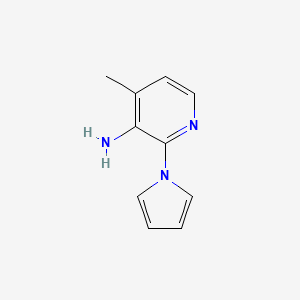 molecular formula C10H11N3 B1315785 4-Methyl-2-(1H-pyrrol-1-yl)pyridin-3-amine CAS No. 120494-06-6