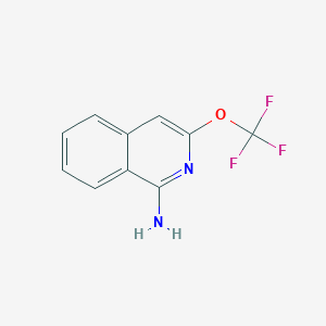 molecular formula C10H7F3N2O B13157931 3-(Trifluoromethoxy)isoquinolin-1-amine 