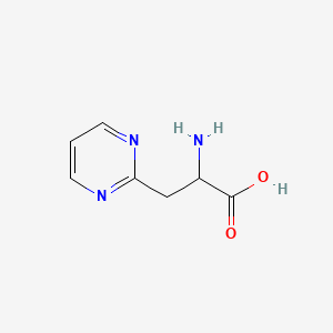 molecular formula C7H9N3O2 B13157978 2-Amino-3-(pyrimidin-2-yl)propanoic acid CAS No. 3842-21-5