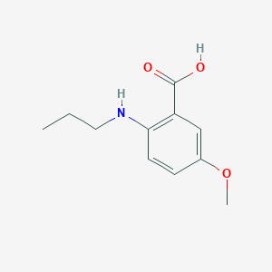 molecular formula C11H15NO3 B13158185 5-Methoxy-2-(propylamino)benzoic acid 