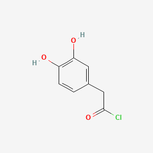 molecular formula C8H7ClO3 B13158194 (3,4-Dihydroxyphenyl)acetyl chloride CAS No. 54234-59-2