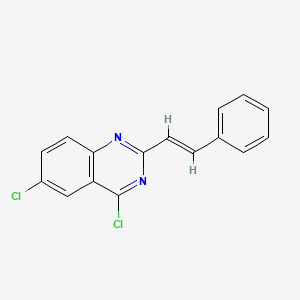 molecular formula C16H10Cl2N2 B1315821 (E)-4,6-Dichloro-2-styrylquinazoline CAS No. 36950-52-4