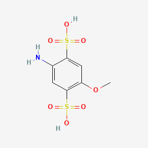 molecular formula C7H9NO7S2 B1315823 2-Amino-5-methoxybenzene-1,4-disulfonic acid CAS No. 27327-48-6