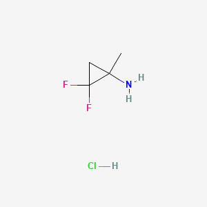 molecular formula C4H8ClF2N B1315828 2,2-Difluoro-1-methylcyclopropanamine hydrochloride CAS No. 128230-76-2