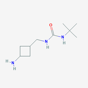 molecular formula C10H21N3O B13158417 1-[(3-Aminocyclobutyl)methyl]-3-tert-butylurea 