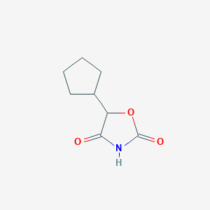 molecular formula C8H11NO3 B13158431 5-Cyclopentyl-1,3-oxazolidine-2,4-dione 