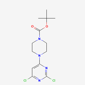 molecular formula C13H18Cl2N4O2 B1315871 叔丁基 4-(2,6-二氯嘧啶-4-基)哌嗪-1-羧酸酯 CAS No. 1155306-28-7