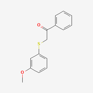 molecular formula C15H14O2S B1315885 2-(3-Methoxyphenyl)sulfanyl-1-phenylethanone CAS No. 63762-91-4