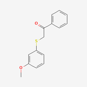 molecular formula C15H14O2S B1315885 2-[(3-Methoxyphenyl)sulfanyl]-1-phenylethan-1-one CAS No. 63762-91-4