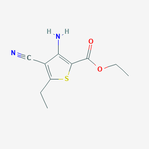 molecular formula C10H12N2O2S B1315895 3-Amino-4-cyano-5-ethyl-thiophene-2-carboxylic acid ethyl ester 