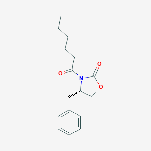 molecular formula C16H21NO3 B131590 (S)-4-Benzyl-3-hexanoyl-2-oxazolidinone CAS No. 143965-32-6