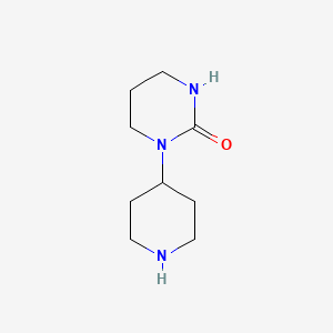 molecular formula C9H17N3O B1315905 tetrahydro-1-(4-piperidinyl)-2(1H)-Pyrimidinone CAS No. 61220-36-8