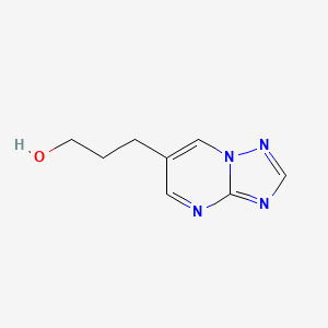 molecular formula C8H10N4O B1315909 3-([1,2,4]三唑并[1,5-a]嘧啶-6-基)丙醇 CAS No. 85599-32-2