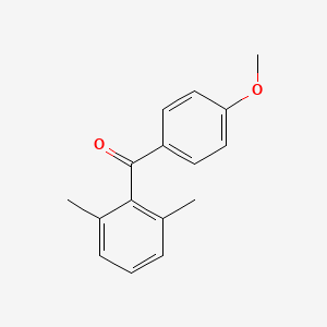 molecular formula C16H16O2 B1315913 2,6-二甲基-4'-甲氧基二苯甲酮 CAS No. 52629-41-1