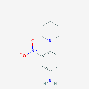 molecular formula C12H17N3O2 B1315915 4-(4-甲基哌啶-1-基)-3-硝基苯胺 CAS No. 84979-31-7