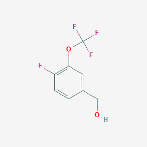 molecular formula C8H6F4O2 B1315918 (4-Fluoro-3-(trifluoromethoxy)phenyl)methanol CAS No. 86256-18-0