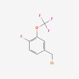 molecular formula C8H5BrF4O B1315920 4-Fluoro-3-(trifluoromethoxy)benzyl bromide CAS No. 86256-50-0