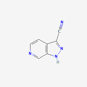 molecular formula C7H4N4 B1315951 1H-Pyrazolo[3,4-c]pyridine-3-carbonitrile CAS No. 245325-34-2