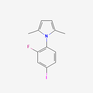 molecular formula C12H11FIN B1315955 1-(2-fluoro-4-iodophenyl)-2,5-dimethyl-1H-pyrrole CAS No. 217314-30-2