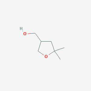 molecular formula C7H14O2 B1315961 (5,5-Dimethyltetrahydrofuran-3-yl)methanol CAS No. 22600-85-7