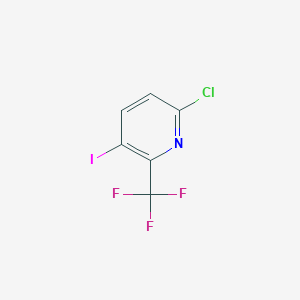 molecular formula C6H2ClF3IN B1315962 6-Chloro-3-iodo-2-(trifluoromethyl)pyridine CAS No. 945717-57-7