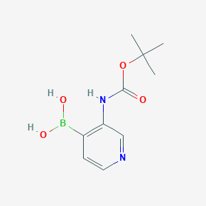 molecular formula C10H15BN2O4 B1315963 (3-((tert-Butoxycarbonyl)amino)pyridin-4-yl)boronic acid CAS No. 227473-82-7