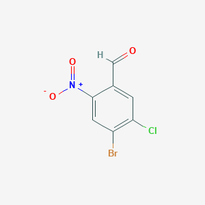 molecular formula C7H3BrClNO3 B1315965 4-溴-5-氯-2-硝基苯甲醛 CAS No. 202808-23-9
